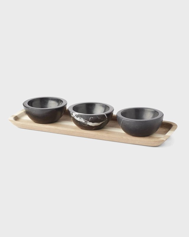 LX Collective Tray with 3 Dip Bowls