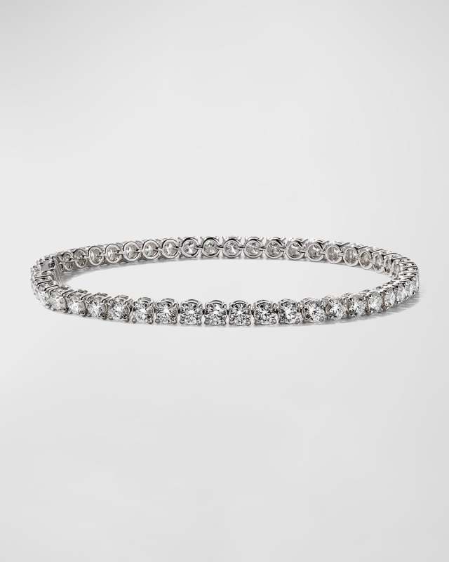 18k White Gold Diamond Tennis Bracelet, 7.19tcw