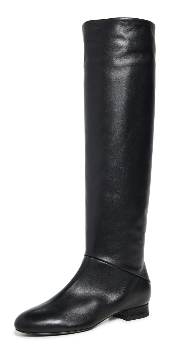 BY FAR Felix Black Nappa Leather Boots Black