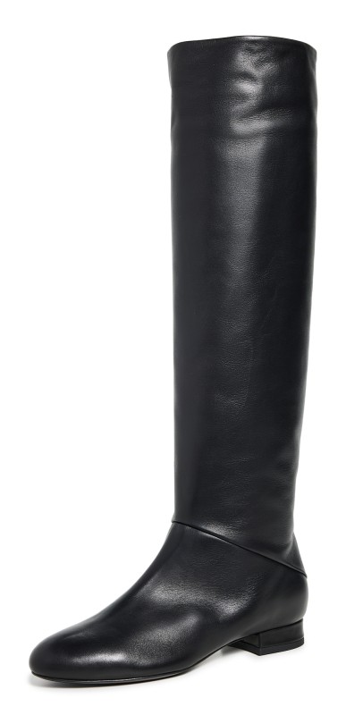 BY FAR Felix Black Nappa Leather Boots Black