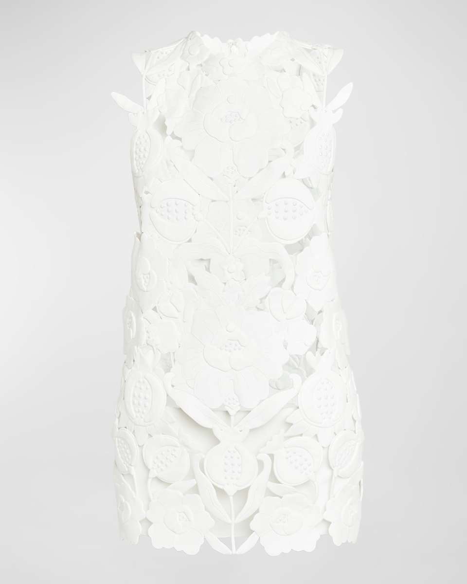Flower Lasercut Mini Dress