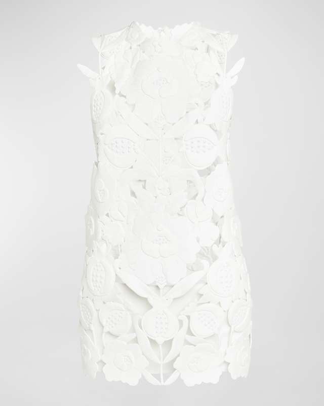 Flower Lasercut Mini Dress