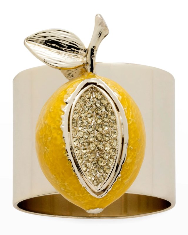 Lemon Napkin Rings, Set of 2