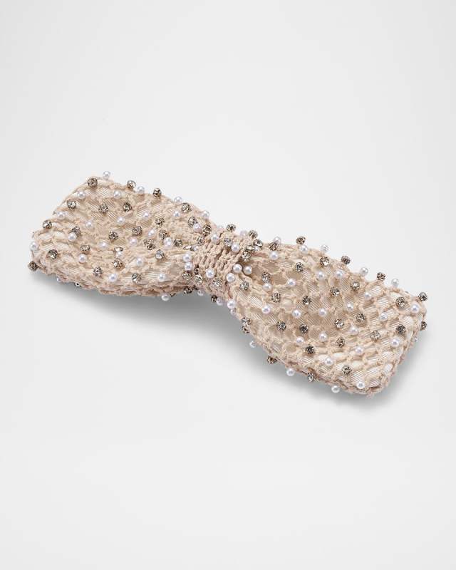 Charlotte Pearly & Crystal Embellished Bow
