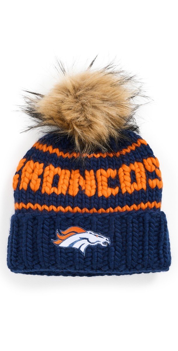 Lele Sadoughi Broncos Beanie Navy