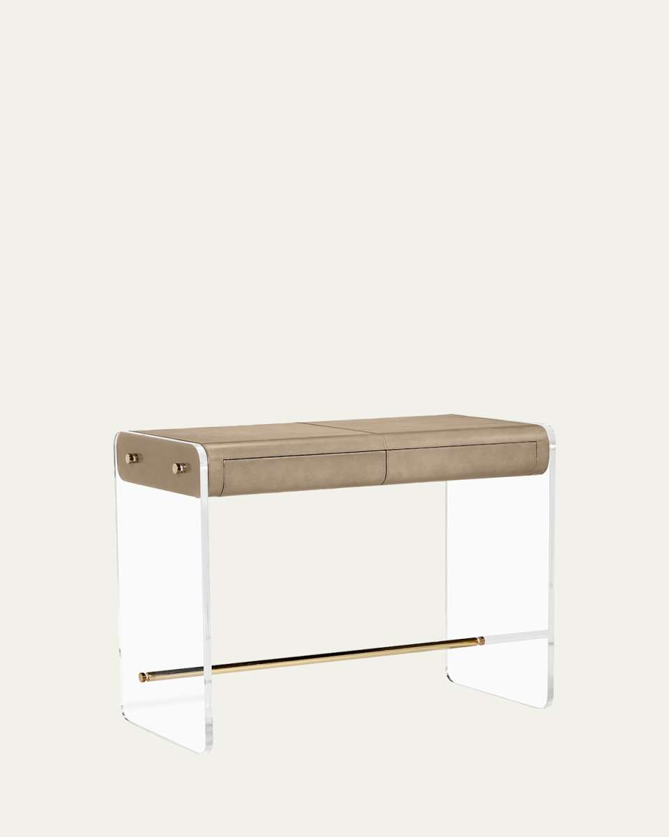 Cora Acrylic and Leather Desk