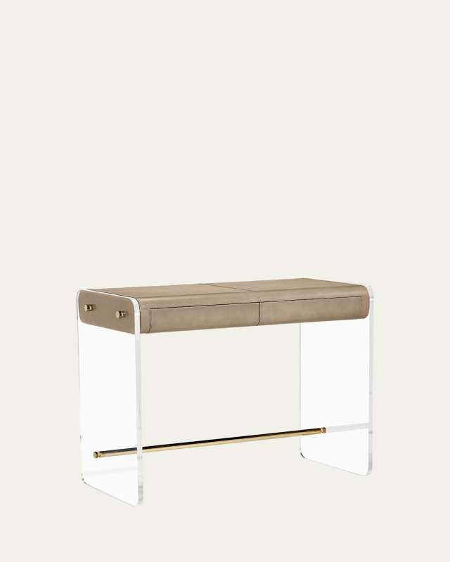 Cora Acrylic and Leather Desk