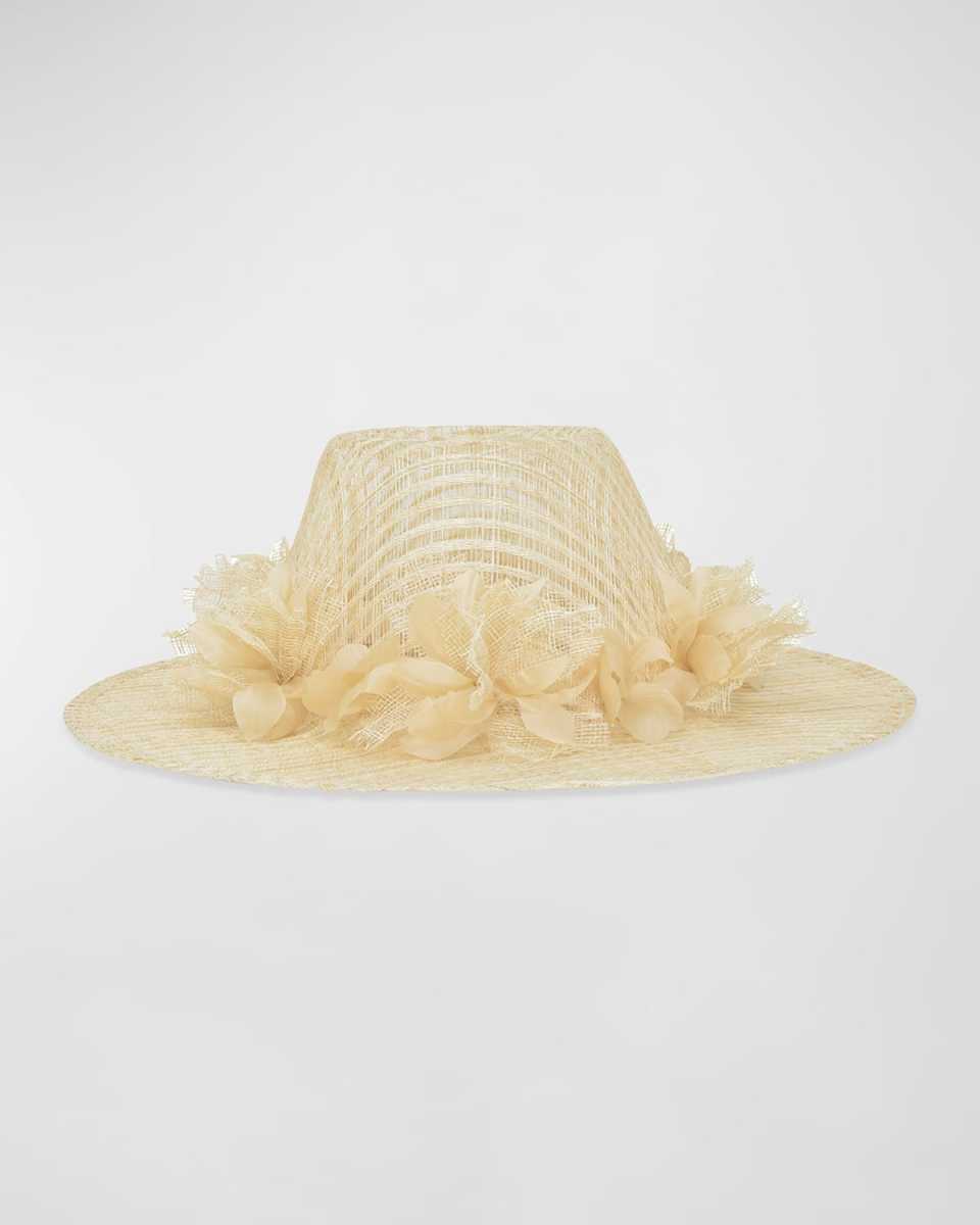Aloha Hemp Fedora With Floral Ban