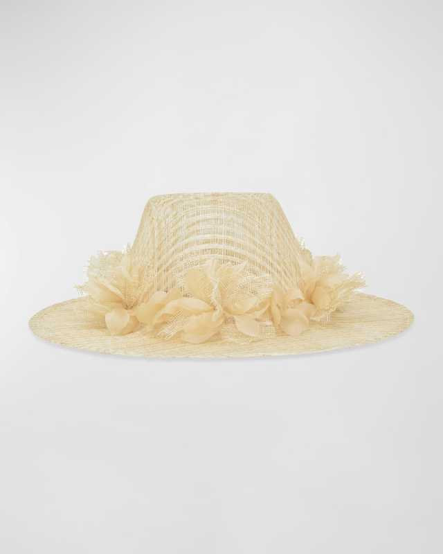 Aloha Hemp Fedora With Floral Ban