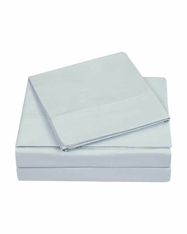 4-Piece 400-Thread Count Percale Full Sheet Set, Illusion Blue
