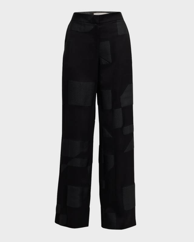 Sullivan Textured Straight-Leg Pants