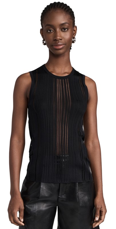 Helmut Lang Open Back Top Black