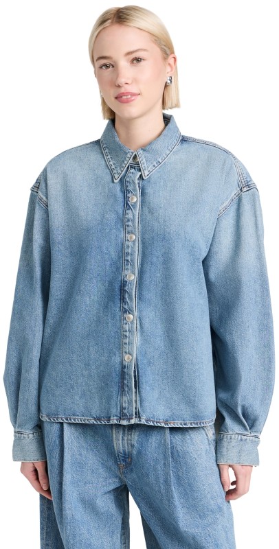 AGOLDE Aiden High Low Shirt Shout