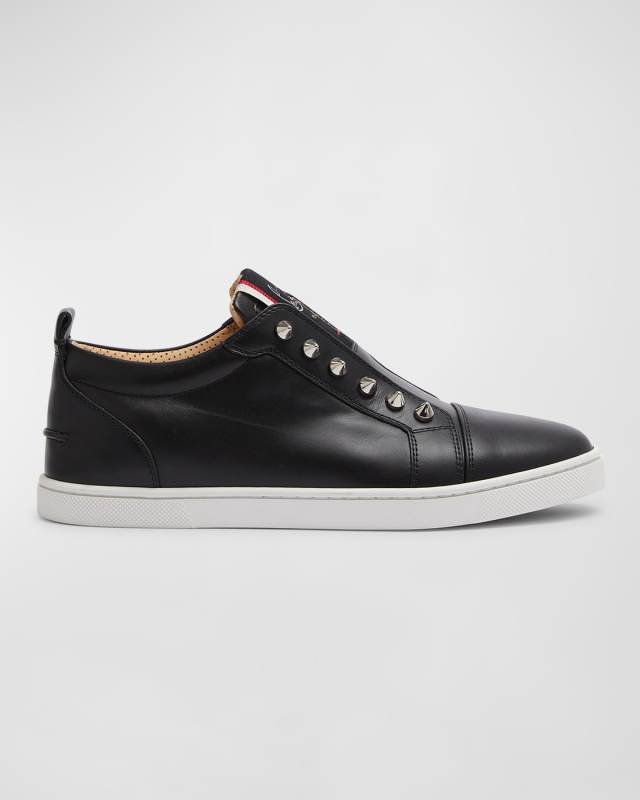 Fique A Vontade Red Sole Leather Low-Top Sneakers
