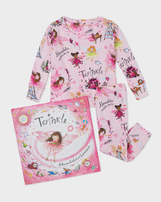 Girl's Twinkle Printed Pajama Gift Set, Size
