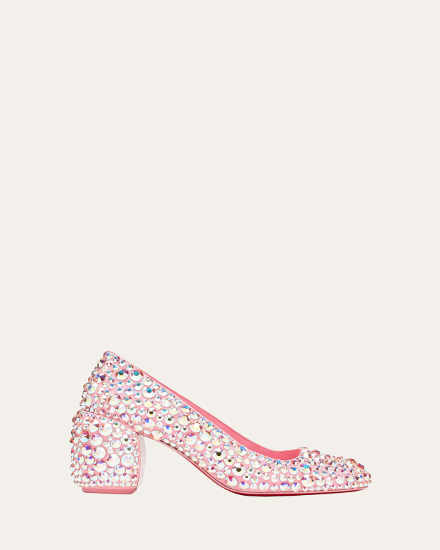Minny Maxi Crystal Red Sole Pumps