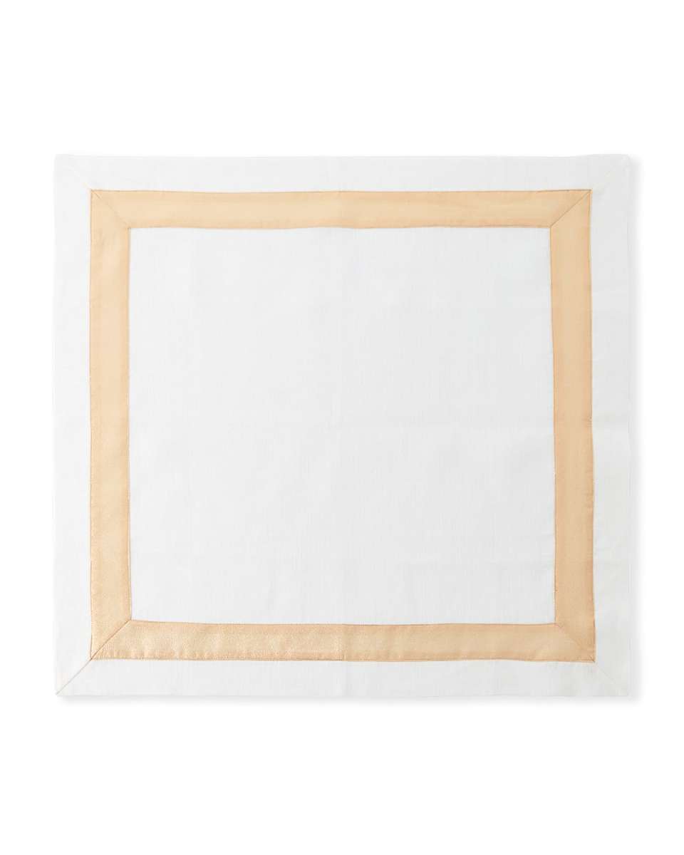 Gold Shimmer White New Border Napkin
