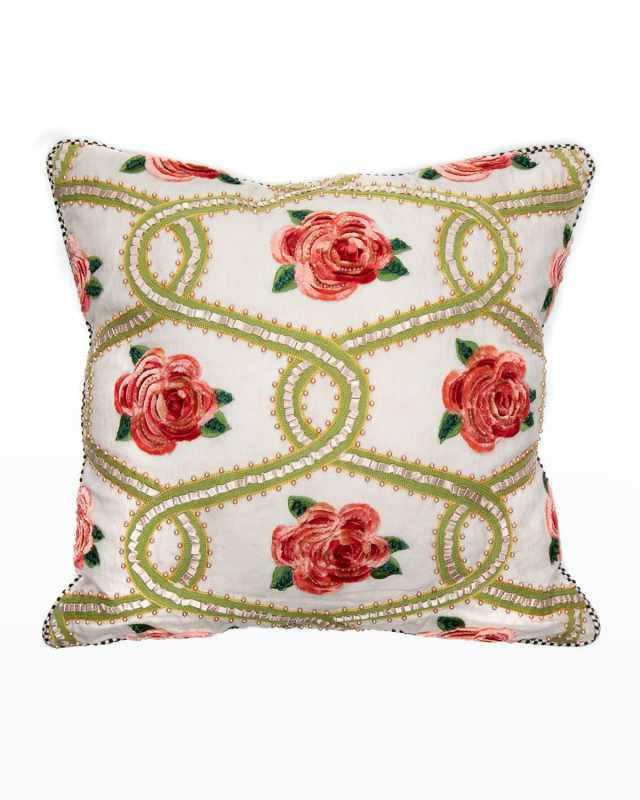 Really Rosy Ribbon Pillow
