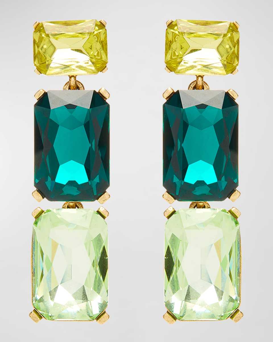 Multi-Crystal Chandelier Clip-On Earrings
