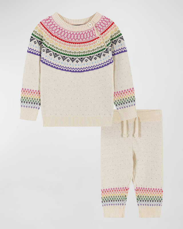 Girl's Winter Sweater and Pants Set, Size 0M-24M