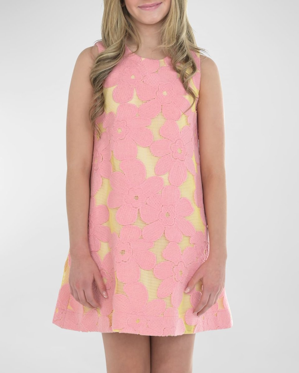 Girl's Kim Crotchet Shift Dress, Size 7-16