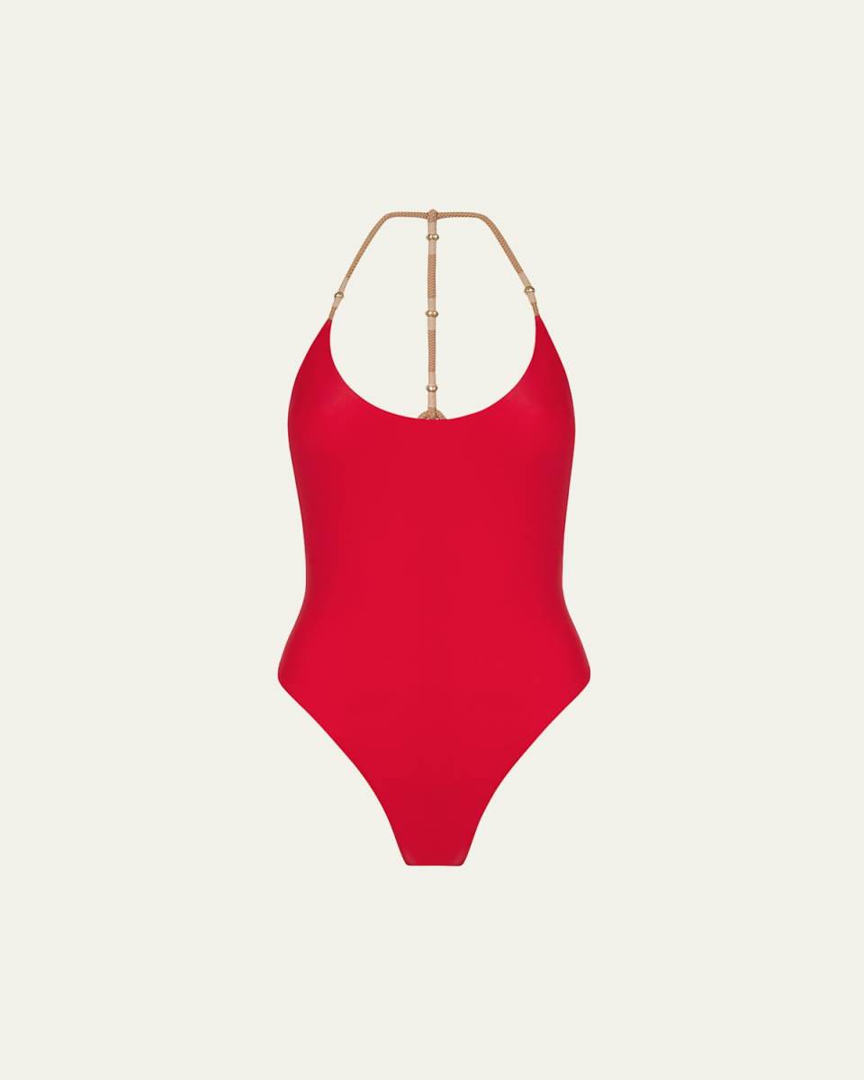 Solid Layla Brazilian One-Piece Swimsuit