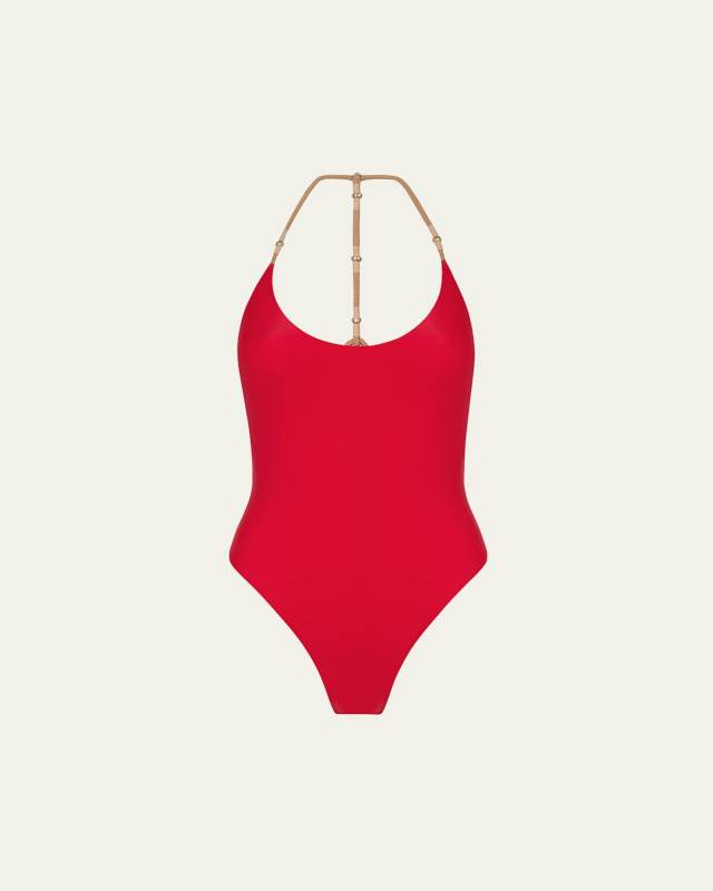 Solid Layla Brazilian One-Piece Swimsuit