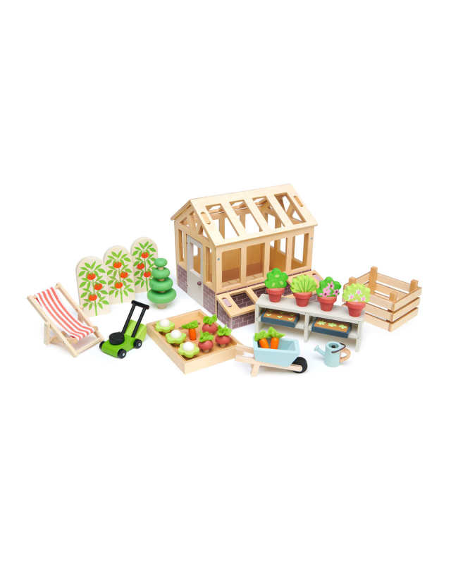 Greenhouse and Garden Wooden Toy Set