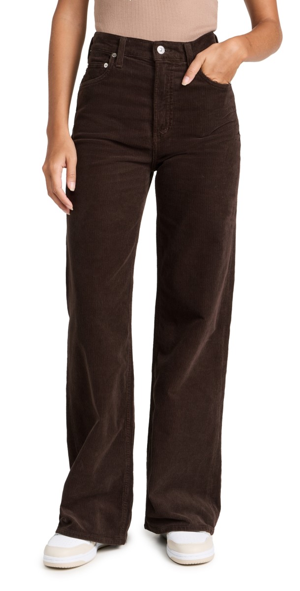 Citizens of Humanity Paloma Baggy Corduroy Pants Wood