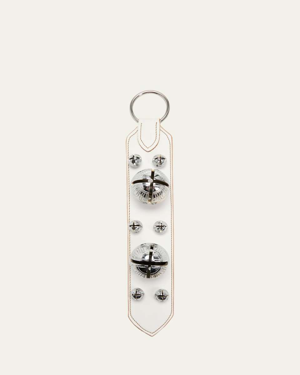8 Brass Chrome Bells Leather Strap