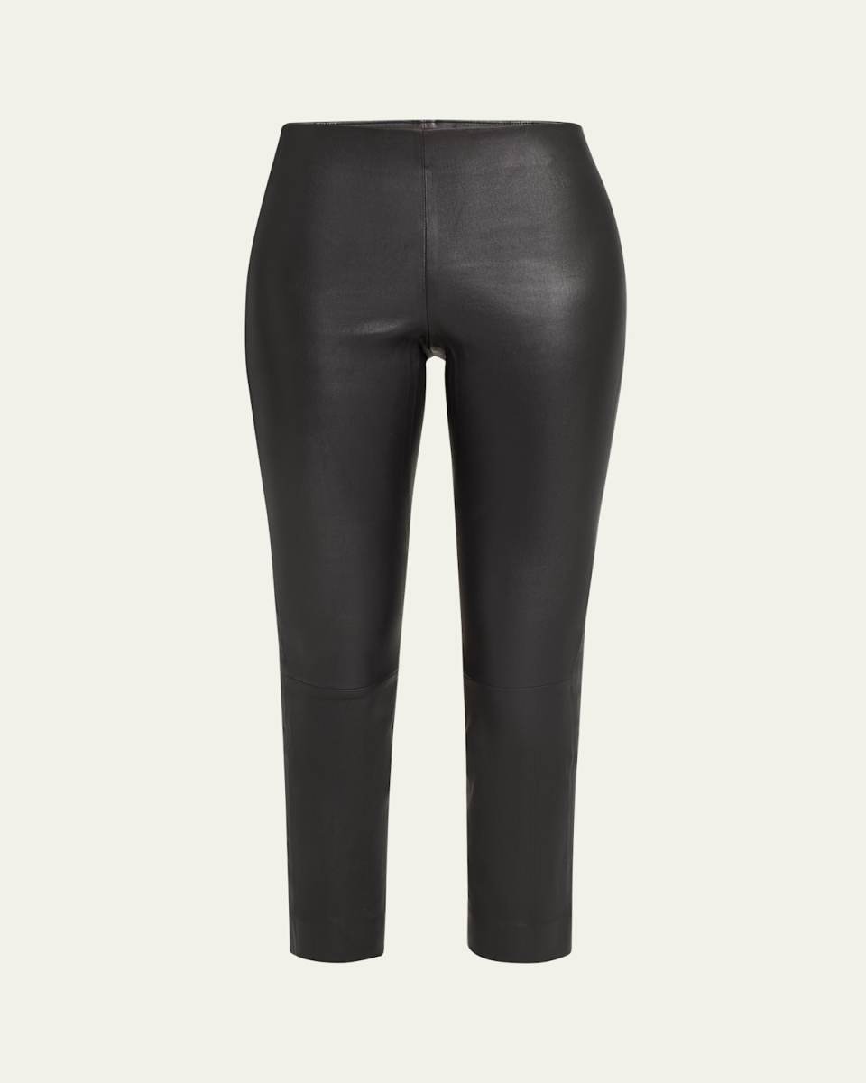 Cropped Leather Leggings