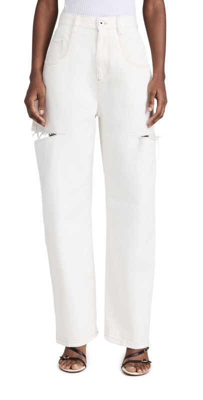 Maison Margiela Denim Jeans with Slash Details Milk
