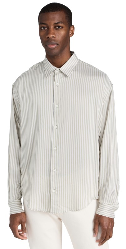 AMI Boxy Fit Unisex Shirt Chalk / Sage