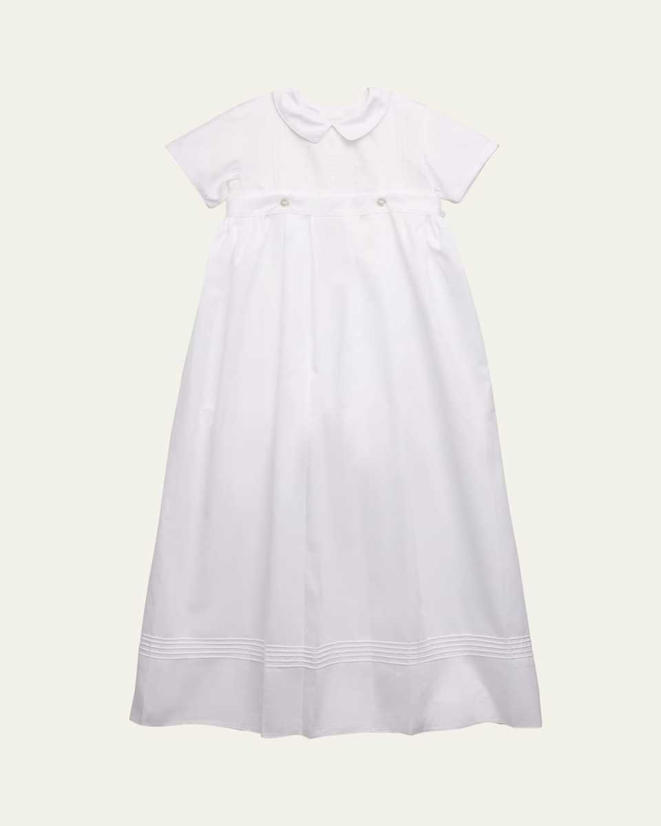 Kid's Graham Christening Button Off Gown, Size 0M-12
