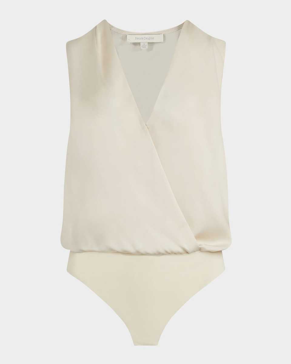 The Sleeveless Date Satin Bodysuit