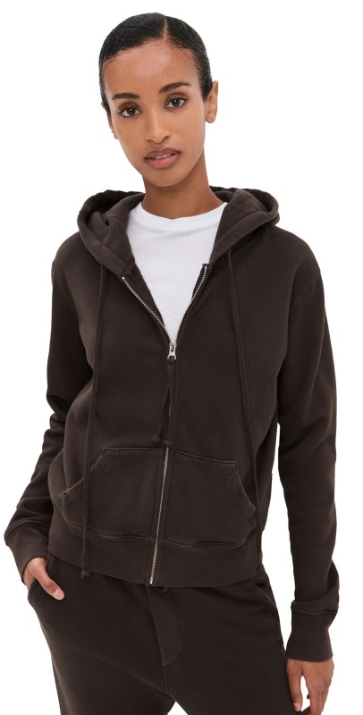 Nili Lotan Callie Zip Up Hoodie Cocoa