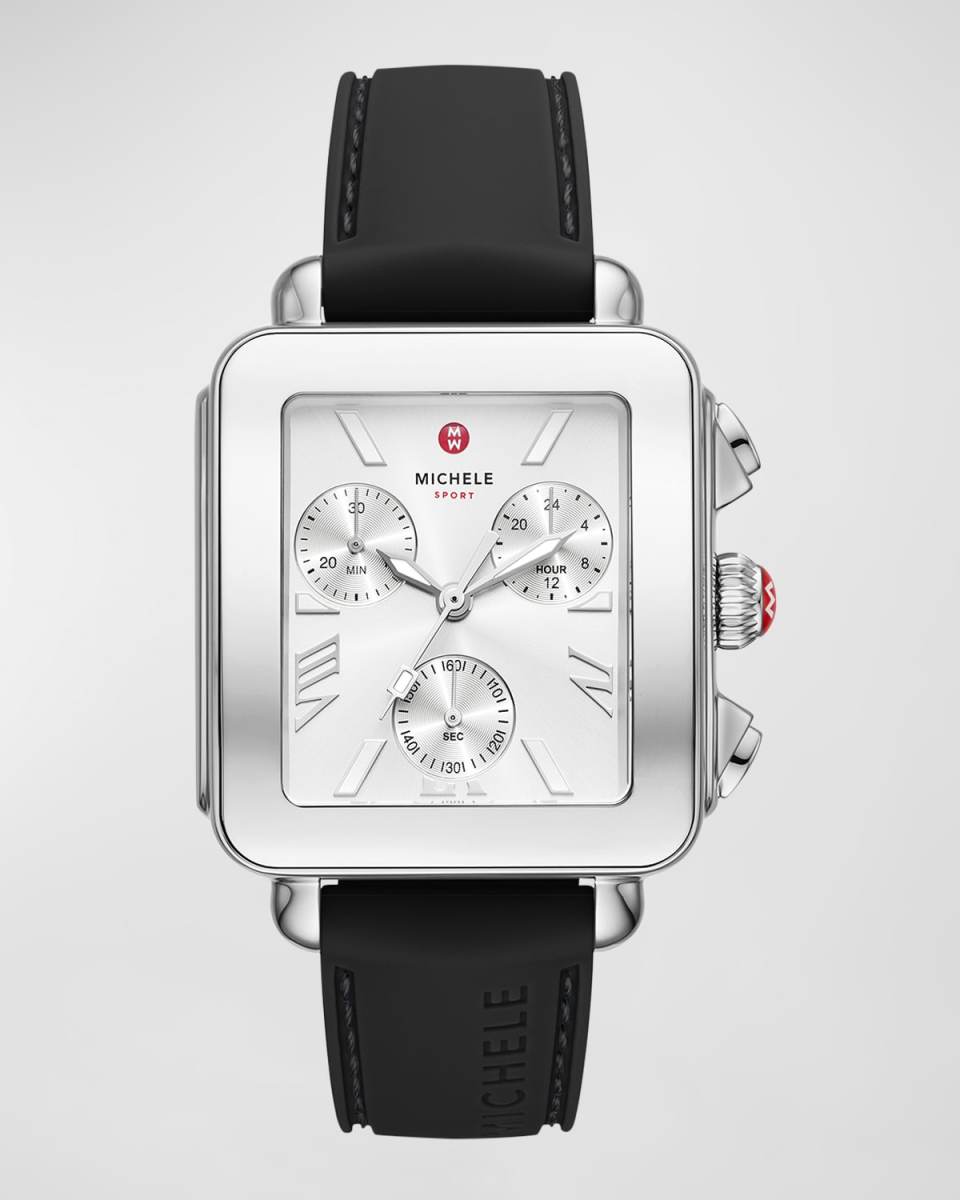 Deco Sport Stainless Steel Chronograph Watch in Black