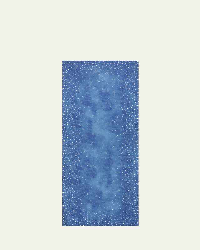 Celestial Stars Cosmic Blue Tablecloth, 65" x 98"