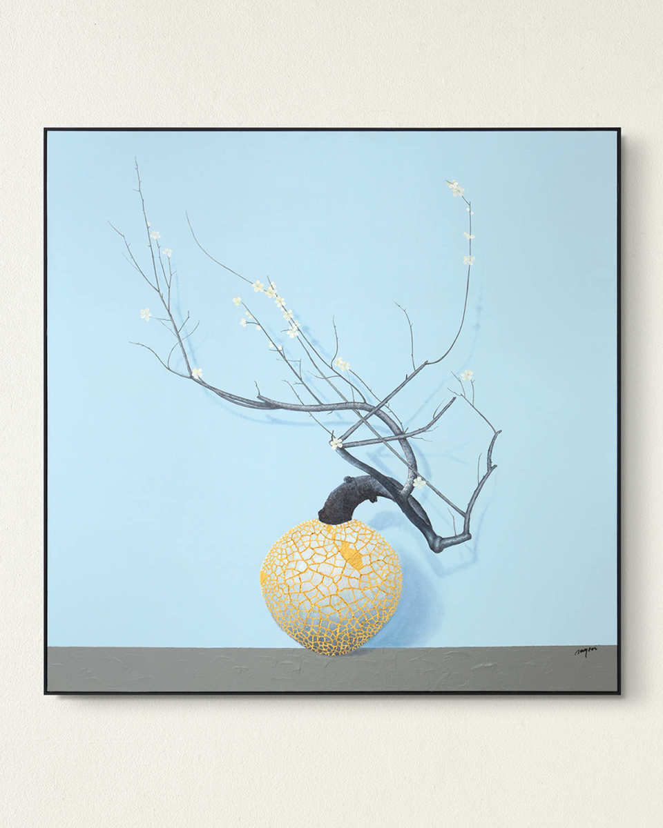 "Composition in Blue" Original Art by Teng Fei