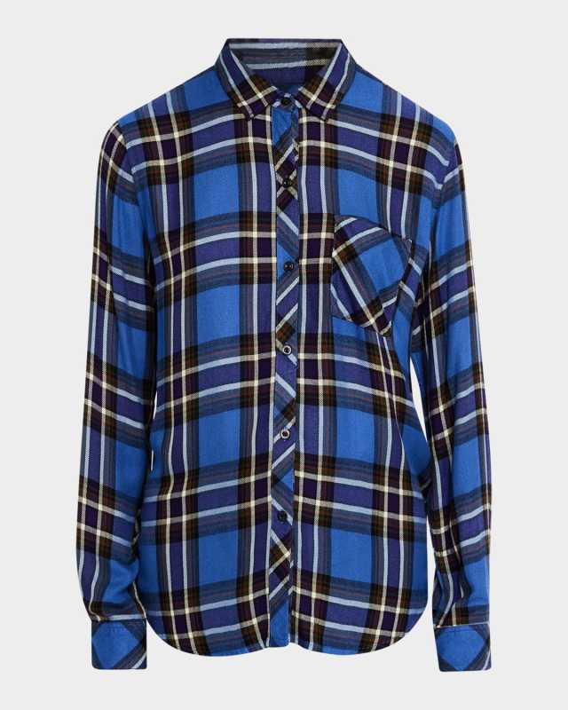 Hunter Plaid Button-Front Shirt
