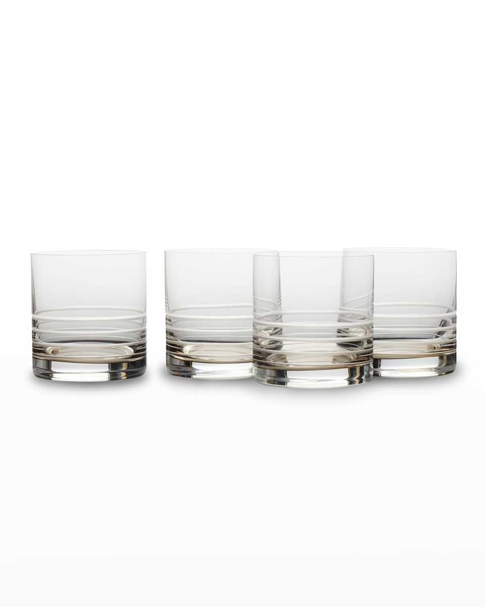 Cal Ombre Double Old Fashion Glasses, Set of 4