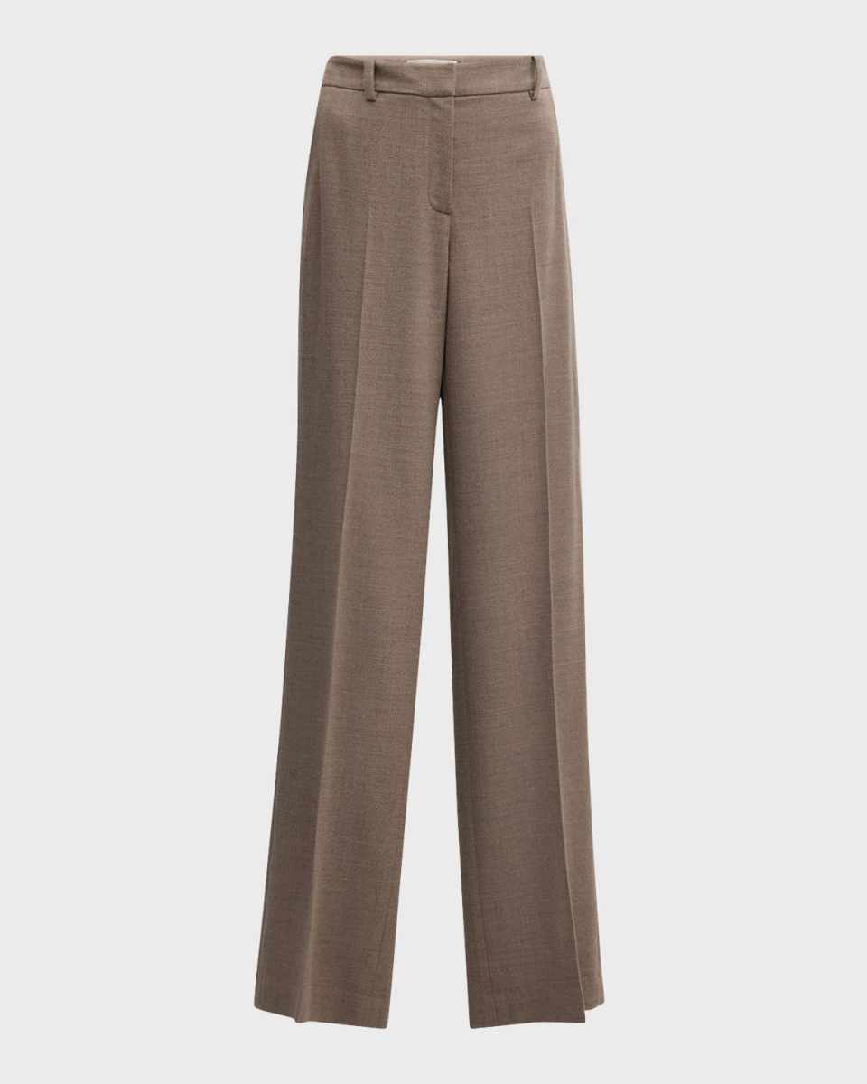 Gates Straight-Leg Stretch Wool Pants