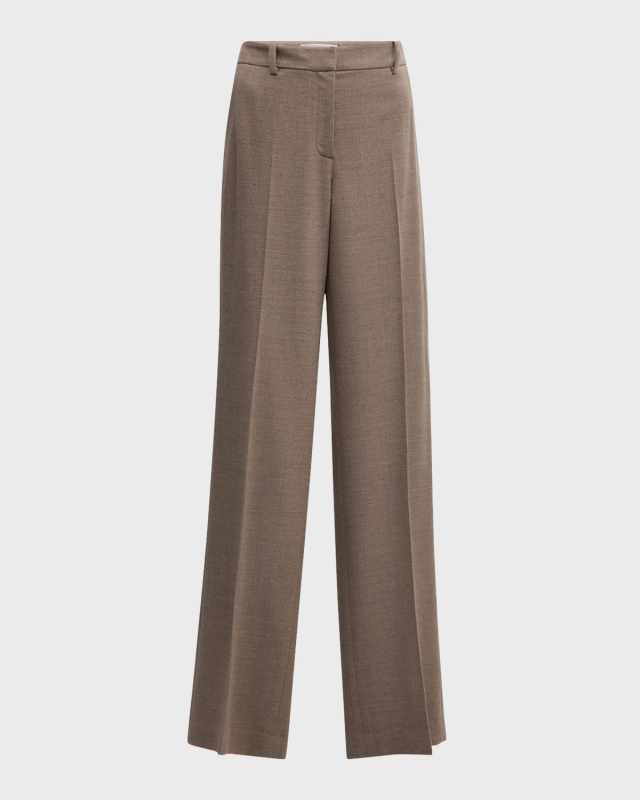 Gates Straight-Leg Stretch Wool Pants