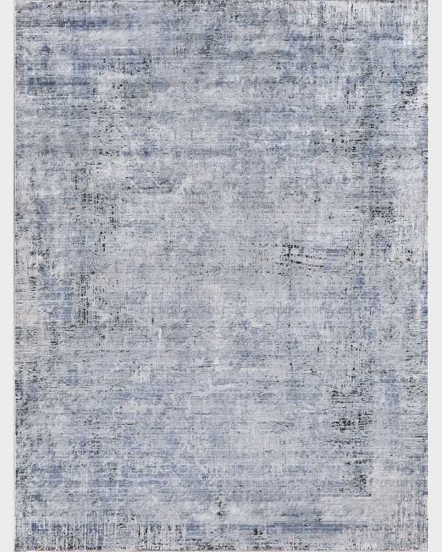 Intrigue Power-Loomed Blue & Gray Rug, 9' x 12'
