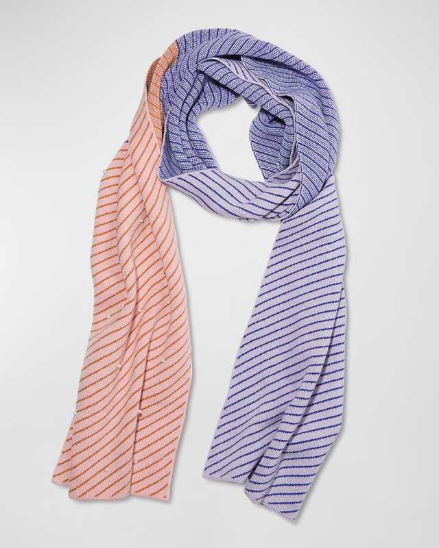 Oversized Two-Tone Stripe Scarf