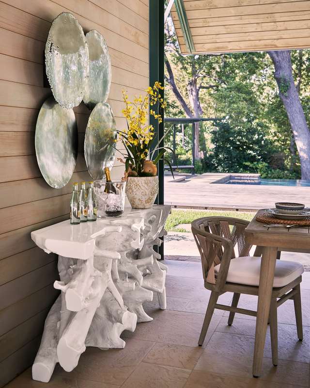 Cast Root Outdoor Console Table