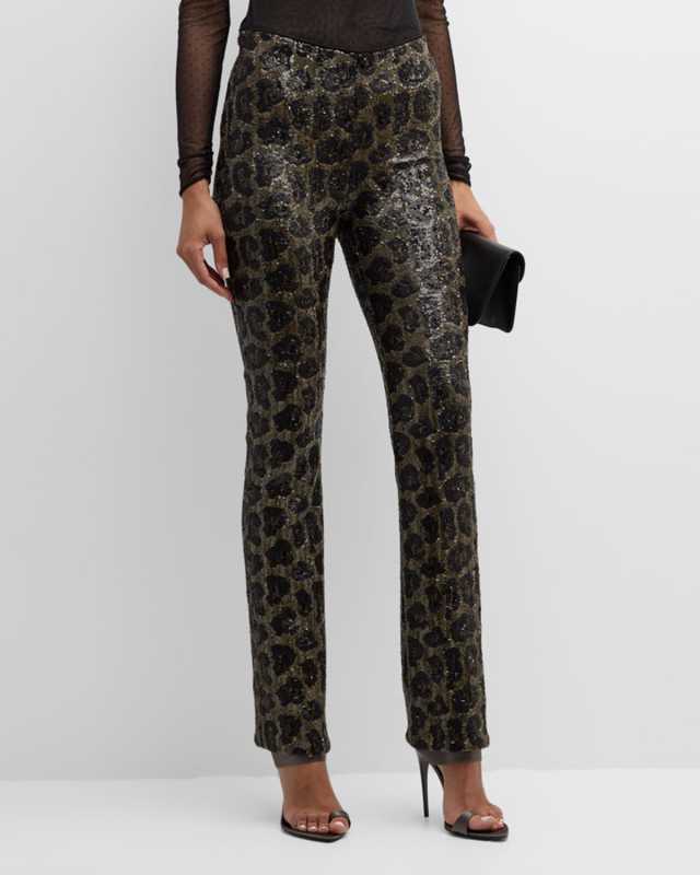 Keith Cheetah Sequin Pants