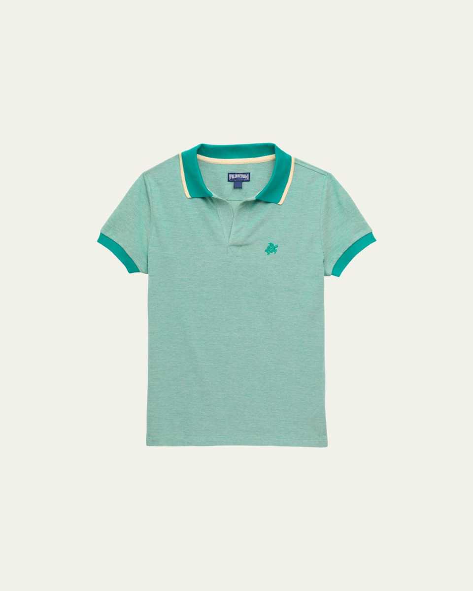 Boy's Cotton Pique Polo Shirt, Size 2-14