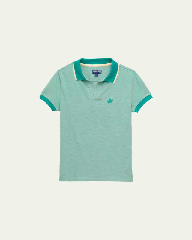Boy's Cotton Pique Polo Shirt, Size 2-14