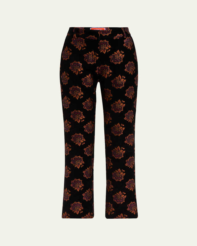 24/7 Rosette Jacquard Cigarette Pants